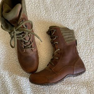 North Face All leather waterproof boots Brown